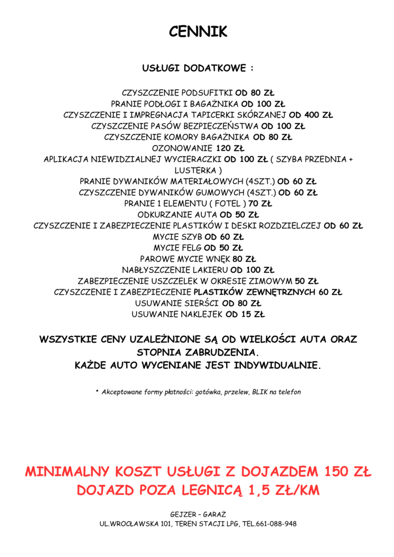 Gejzer GARAŻ dodatkowe 15.06.26 1
